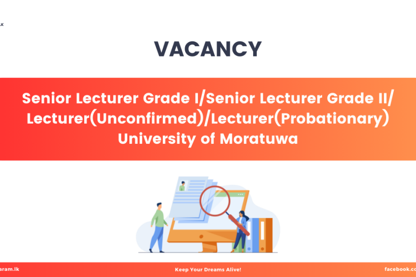 Job Opportunities at University of Moratuwa Faculty of Medicine