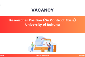 Researcher Position at University of Ruhuna