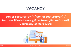 Academic Vacancies at the University of Moratuwa!